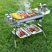 HBJWOV Barbecue Equipment, Outdoor Camping Barbecue Stove Detachable And Foldable Charcoal Grill Rack