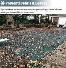 WAHHWF 10m 9m 8m 7m 6m 5m 4m 3m 2m Large Heavy Duty Winter Inground Pool Safety Cover Round, Commercial Grade Green Mesh Swimming Pool Covers with Brass Anchors, Springs and Tool Kit(33ft/10m)