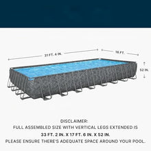 31'4" x 16' x 52" Rectangular Above Ground Frame Swimming Pool Set w/Pump