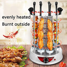 UYCVT Rotating Vertical Rotisserie Grills, 360 ° All-Round Browning Smokeless Barbecue, with 250Mm Super Long Grill Fork, for Home Kitchen Patio Garden Backyard-10 Forks