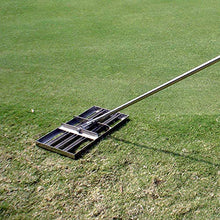 Aikimfuly Garden Lawn Level, Lawn Leveling Rake, with 43 Inch Handle, Heavy Duty Stainless Steel Large Capacity Lawn Leveling Tool Golf Equipment
