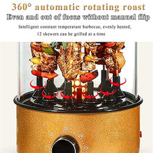MNSRRN Electric Skewer Machine, Smokeless Automatic Rotary Barbecue Machine 0°-200° Adjustable Temperature with Oil Pan, Suitable for 4-6 People Barbecue Oven Cup