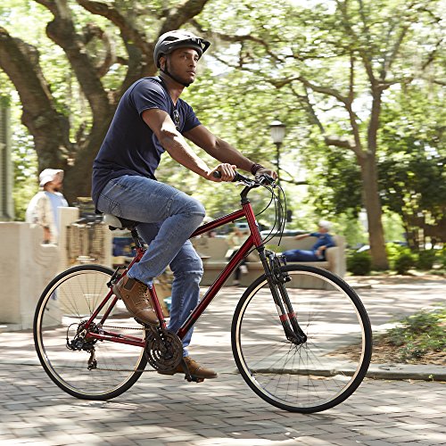 ROYCE UNION RMY 700c Mens 21-Speed Hybrid Comfort Bike Metallic Red