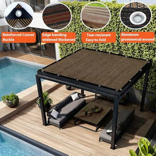 PFGDFSX Garden 42'x54 Sun Shade Sail Square Canopy Shade Cover for Patio Garden Outdoor Backyard, Brown