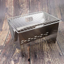 Outdoor Indoor Barbecue Charcoal Grill Portable BBQ Grill Folding Stainless Steel Grill Fire Pit Cooking Tool for Outdoor Barbecue Oven Picnic Camping Stove