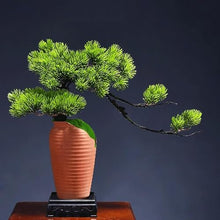 QWERAXZG Imitation Welcome Pine Bonsai Decoration Ceramic Vase Set Living Room Fake Flower