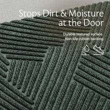 HEYMAT Strå Premium Scandinavian Indoor & Outdoor Doormat – Designer Entry Mat with Superior Dirt & Moisture Control – Non-Slip – Green, 2' x 3'