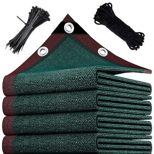 LJTGFHP 90% Sun Shade Cloth, 20 x 200 ft Pergola Shade Cover Canopy with Grommets, Sun Screen Fabric Tarp for Patio, Outdoor, Garden, Backyard, Dark Green