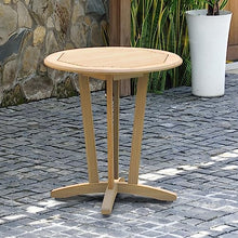 Amazonia Victor 1-Piece Outdoor Bistro Round Table | Certified Teak | Ideal for Patio and Indoors, 27Lx27Wx29H, Light Brown