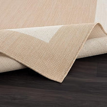 CAMILSON Outdoor Rug 10x14, Large Modern Outside Rugs for Patios Porches Waterproof Durable Washable Non-Shedding, Easy-to-Clean Indoor/Outdoor Area Carpet (10 x 14, Bordered - Beige/White)
