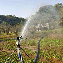GUSTYT 360-Degree Rocker Sprinkler Automatic Irrigation Equipment Yellow Electroplating Silver