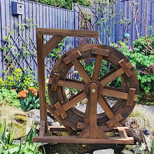 Water Wheel Fountain Garden Decoration Water Feature,Wheel Waterfall Wooden Vintage Rustic Ornamental Pond Decorative,Outdoor Wheels Fountain,for Garden,Patio Backyard, Porch,Yard (Size : Diameter 5