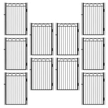 Fencer Wire 6FT x 4FT Heavy Duty Arc Metal Fence Gate, Outdoor Rust-Resistant Steel Garden Gate for Yard, Pool, Patio & Residential Fencing, Pack of 10