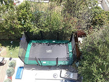 Galactic Xtreme Gymnastic Rectangle Trampoline with Safety Net 10x17 Ft Black and Green