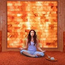 Himalayan Pink Salt Bricks 8"x4"x1", Bulk Pack of 50 + 2 Adhesives – Ideal for Sauna Walls, Salt Therapy Rooms & Wellness Projects