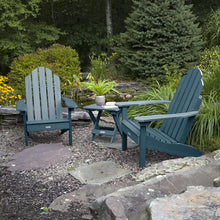 highwood Classic Westport Adirondack Chairs with Side Table, Nantucket Blue