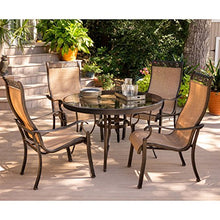 Hanover Monaco 5 Piece Outdoor Dining Set Tan