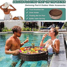 ERoomQ Luxury Floating Serving Tray Table Round,Pool Food Drink Tray,Versatile Floating Tray for Pools,Beach & Spa Hot Tub Accessories,Large Capacity (Yellow 60X60X15CM)