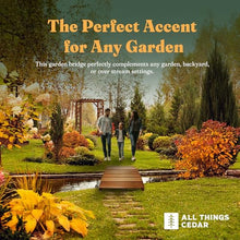 All Things Cedar Wooden Bridge, Outdoor Garden Pond Walkway, Natural, 6 Ft