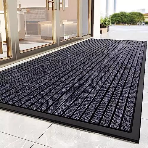 Welcome Mats Large, Summer Rubber Rugs for Entryway, Outside Door Mats for Front Door Weather Resistant, 80/90/100/120/140/160/180cm Length (Color : Gray, Size : 120x180cm/47x71 in)