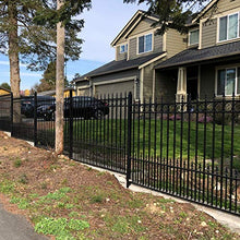 ALEKO Security Fencing Kit 2-Panel Steel Fence Modern Garden Anti-Rust Panels 8x5 Prague
