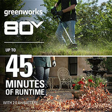 Greenworks 80V 16 in String Trimmer & 500 CFM Blower Combo, 2.0 Ah Battery