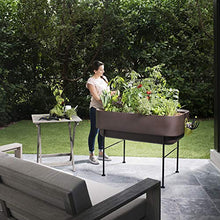 TruDrop Nest Self-Watering Raised Garden-Bed, Elevated Planter Box for Edible Gardening, Tomatoes, Herbs Planter - 18'' x 36'' (Alpine White)