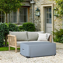 Covers & All Rectangular/Oval Outdoor Table Cover 18 Oz Waterproof - Rectangle Table Cover with 100% Weather Resistant - with Air Pocket and Drawstrap for Snug Fit (108" W x 50" D x 24" H, Grey)
