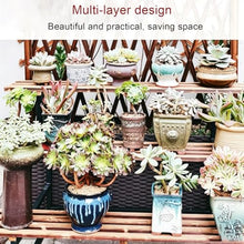 ARTUNV 4 Tier Wooden Plant Stand Rack, Heavy Duty Metal Frame Corner Flower(Size:80cm/31in,Color:White)