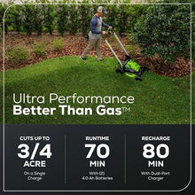 Greenworks 60V 25in Self-Propelled Lawn Mower, (2) 4.0 Ah Battery Kit