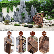 Water Wheel Fountain Garden Water Fountain,Garden Decoration Water Feature,Outdoor Wheels Fountain,Vintage Rustic Ornamental Pond,Decorative Outdoor Indoor Balcony for Garden,Patio Backyard, Porch (S