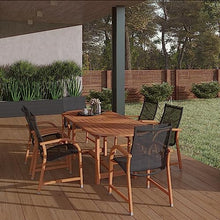 Amazonia Bahamas 7 Piece Oval Patio Dining Set Eucalyptus Wood Black