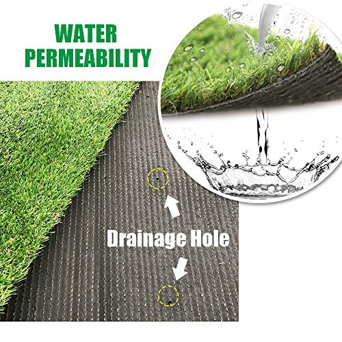 Conscience Trading Artificial Grass Turf Rug 13x25ft Green