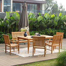 Cambridge Casual Texas 4-Foot Teak Wood Outdoor Garden Bench for Patio Furniture, Weather-Resistant, Stylish and Durable Seating