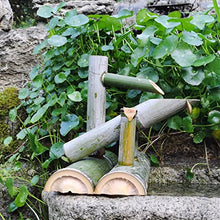 GenSDH Bamboo Water Feature Swing Pump Zen Garden Water Fountain Water Landscape Japanese Garden Decoration External Scene, 75Cm/29.5In,70cm/27.6in