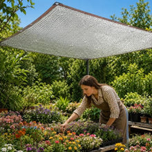 Shade-Cloth 95%-for-Garden-Plants-29x55 FT, Aluminum Sun-Block Shade Cover Mesh Tarp with Grommets Sun Shade Canopy for Outdoor Pergola Patio Flower Lawn Kennel Chicken Coop(We Make Custom Size)