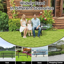 HIMcup 8 FT Heavy Duty Metal Park Bench for Outside, Black Bench with Backrest,4-6 Person Seat, Outdoor Commercial Metal Mesh Benches for Shopping Mall, Lawn, Park, Deck, Garden, Patio, Porch