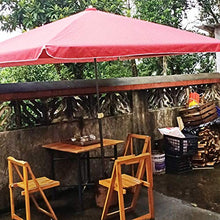 LHDDAGQAX Summer Large Parasol Double Layer Umbrella Cloth, Outdoor Rectangular Folding Parasol Canopy Shade for Beach, Garden, Patio, Market, 200 x 200 cm, 220 x 180 cm (Red 2.2 m x 1.8 m) (Red 2 m x