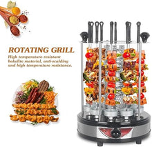MNSSRN Automatic Rotary Electric Kebab Machine, Automatic Rotary Grill Smokeless Skewers, Built-in Oil Pan - Suitable for Outdoor Camping, 10 Barbecue Sticks
