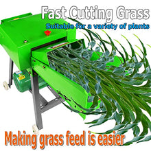TXMACHINE hay Cutter Machine 800kg/h Lawn Mowers Electric hay Cutter Silage Machine Grass Cutter for Pennisetum hydridum,Rice Straw,Elephant Grass with 4 Blades (220V/50HZ, Green Color)