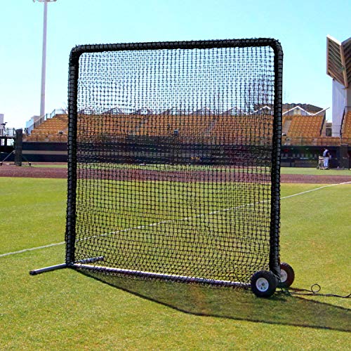 Cimarron Sports Outdoor Practice 8x8#84 Premier Fielder Net and Frame Black Stainless Steel