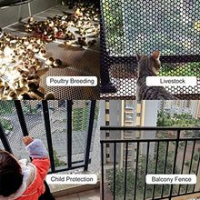 ERRULAN Black Plastic Mesh Fence Roll Barrier Netting, 3 Inch Holes, 5/10/15/20/25/30/50m Extra Long Garden Netting, Flexible Balcony Privacy System (Size : 1.2x50m(3.9x164ft))