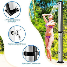 CFDZCP Outdoor Shower kit 10 Gallon Solar Garden Shower W/Rain Shower & Foot Shower, Outside Portable Solar Shower Kit for Outdoor Backyard Pool Beach Spa，Easy Installation
