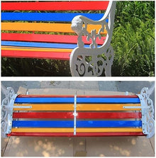 ERoomQ Outdoor GThe Bench,Patio Bench Park Bench Outdoor Conversation Couch, 49in Solid Wood Terrace Bench Park GThe Bench,Courtyard Double seat, 1