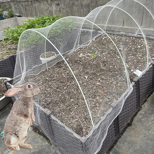 Plastic Garden Fencing Garden Netting for Raised Beds, Durble Nylon Anti Bird Net Greenhouse Row Covers for Vegetables Plants Fruits Flowers Crops Protection, Small Hole 3/5x3/5in(15x25m(49x82ft))