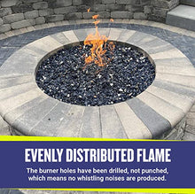 American Fireglass Triple-Ring Fire Pit Burner, 36-Inch Round | Use in Outdoor Natural Gas or Propane Fire Pit or Bowl | Durable Stainless Steel, BTU 445,000 Max.