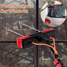Telescopic Window Cleaner Water Wash Brush Kit(5m-12m) Window and Solar Panel Cleaning System W/Brush Telescopic Pole Windows Cleaning Washing Tool 30/50cm Brush Head