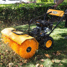 Stark USA 31-Inch Walk-Behind Power Sweeper, 7.0HP Gas-Powered Rotary Brush Broom, Outdoor Sweeping Machine for Driveways, Sidewalks, Leaves, Dirt, Debris & Gravel