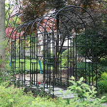 Large Garden Arch, Weatherproof Rose Arch,Plants Climbing Pergola Arch Arbor,High Performance Garden Arches,for Indoor, Outdoor, Garden, Lawn, Backyard, Patio, Porch, Etc (Black 400cm/157.4in)