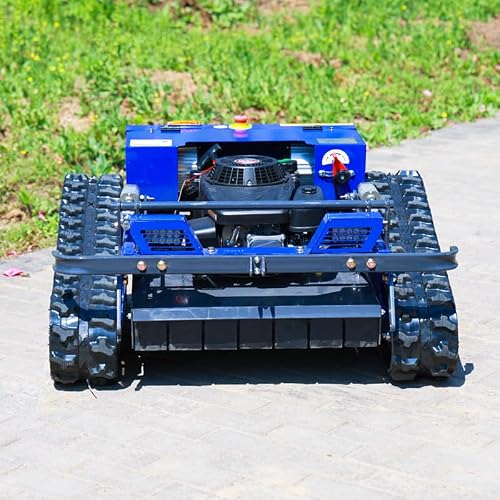 Remote Control Lawn Mower – 7.5HP Petrol Tracked, 700m Control, Electric Height Adjust, 45° Slope, Low-Noise Brushless Motor – for Garden, Lawn, Slope – Reliable All-Terrain Machine